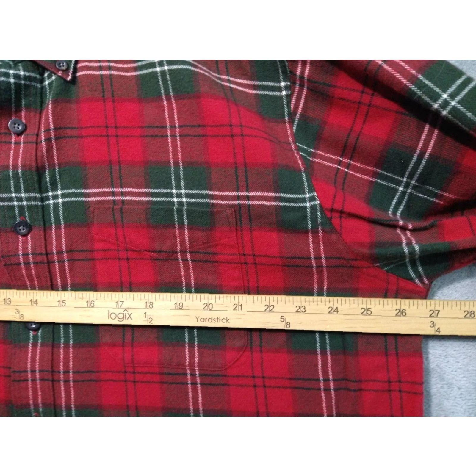 Vintage VINTAGE L.L.Bean Shirt Mens XL Red Plaid Flannel Button-Up Long Sleeve Cotton Garment Size US XL / EU 56 / 4 - 5 Thumbnail
