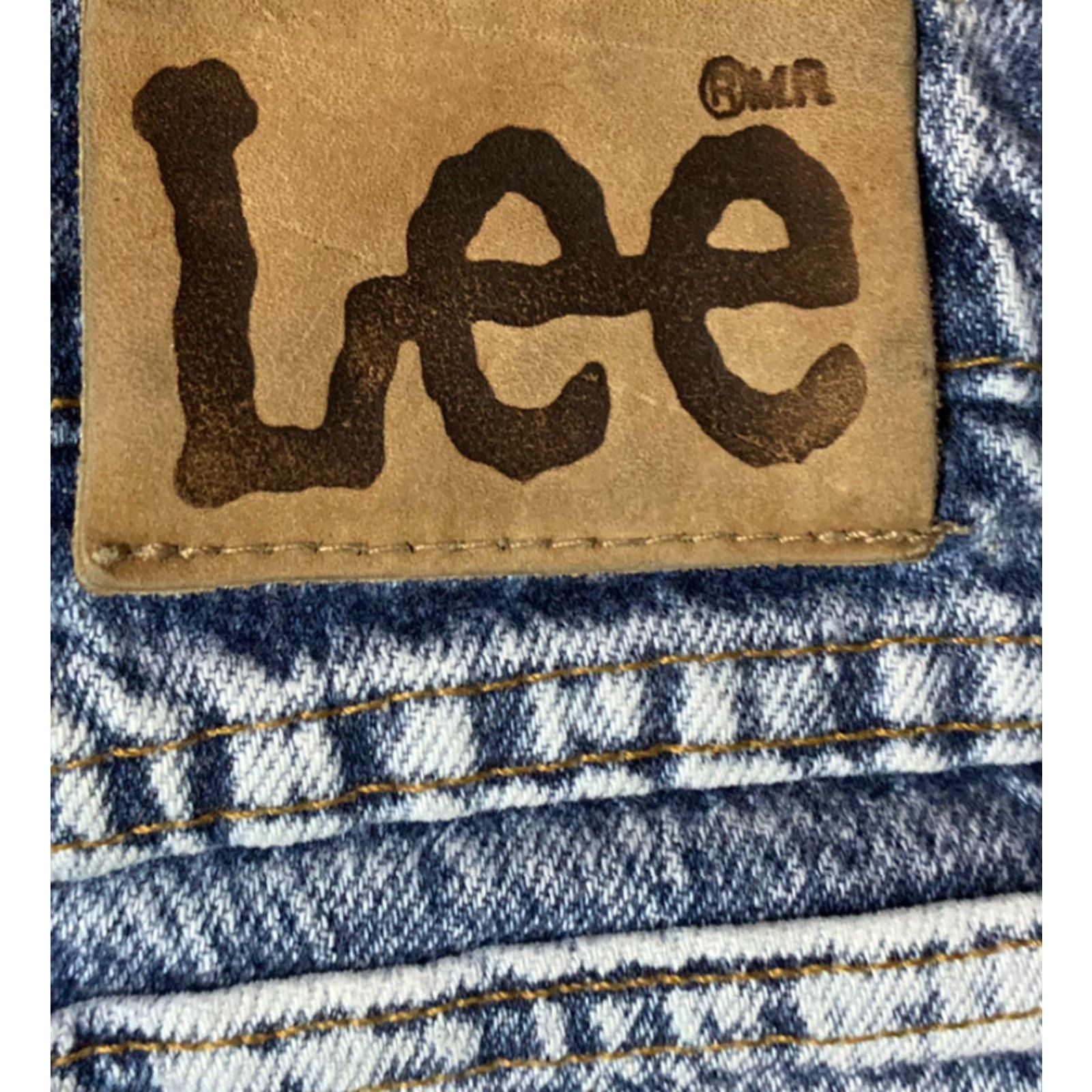 Lee VINTAGE Lee Women's Acid Wash Slim Fit Blue Jeans Size 16 Tapered Style Size 38" / US 16 / IT 52 - 3 Thumbnail