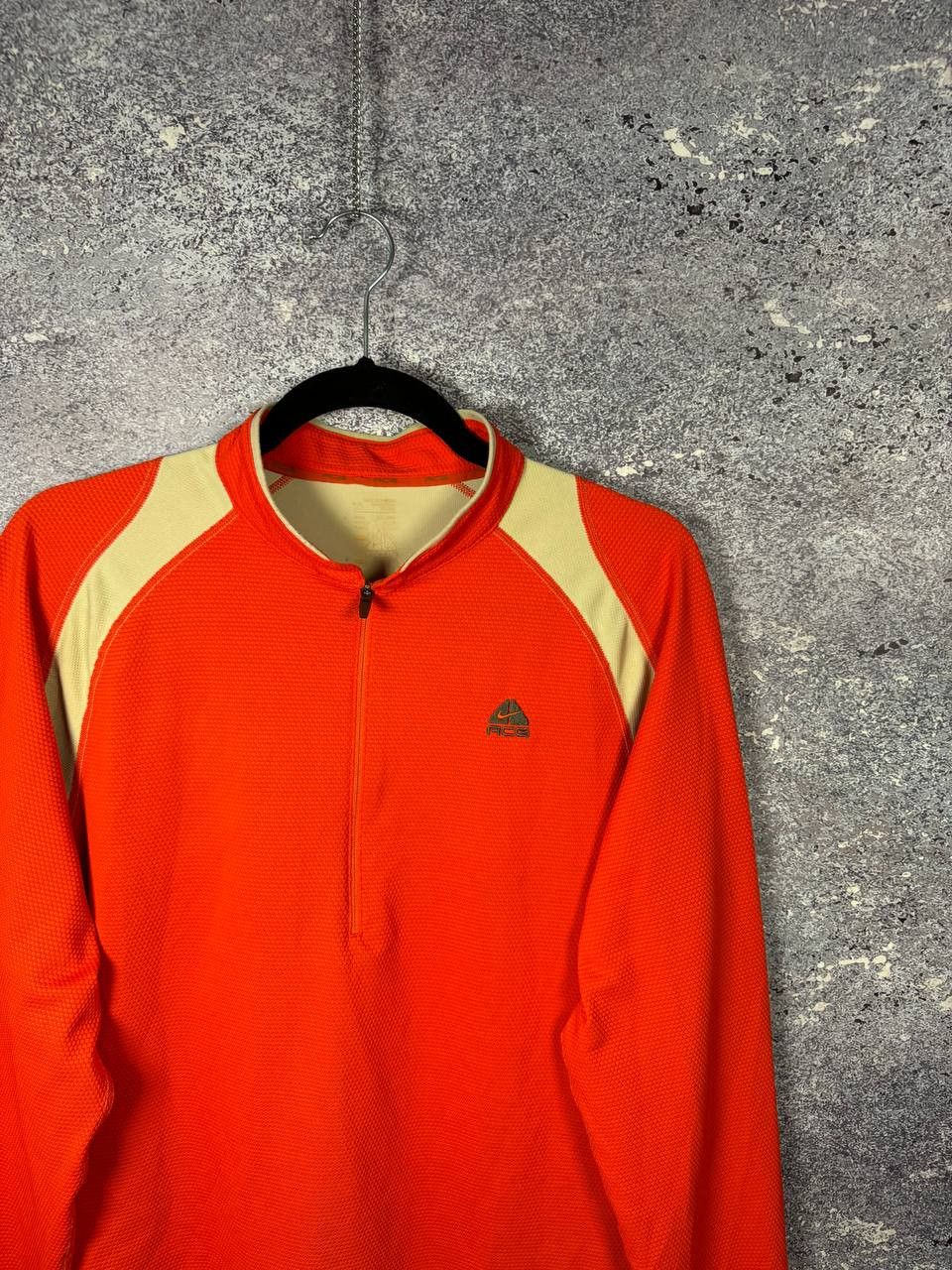 Nike × Nike ACG × Vintage Vintage Nike ACG Termo Quater Zip Sweatshirt Orange Medium Size US M / EU 48-50 / 2 - 2 Thumbnail