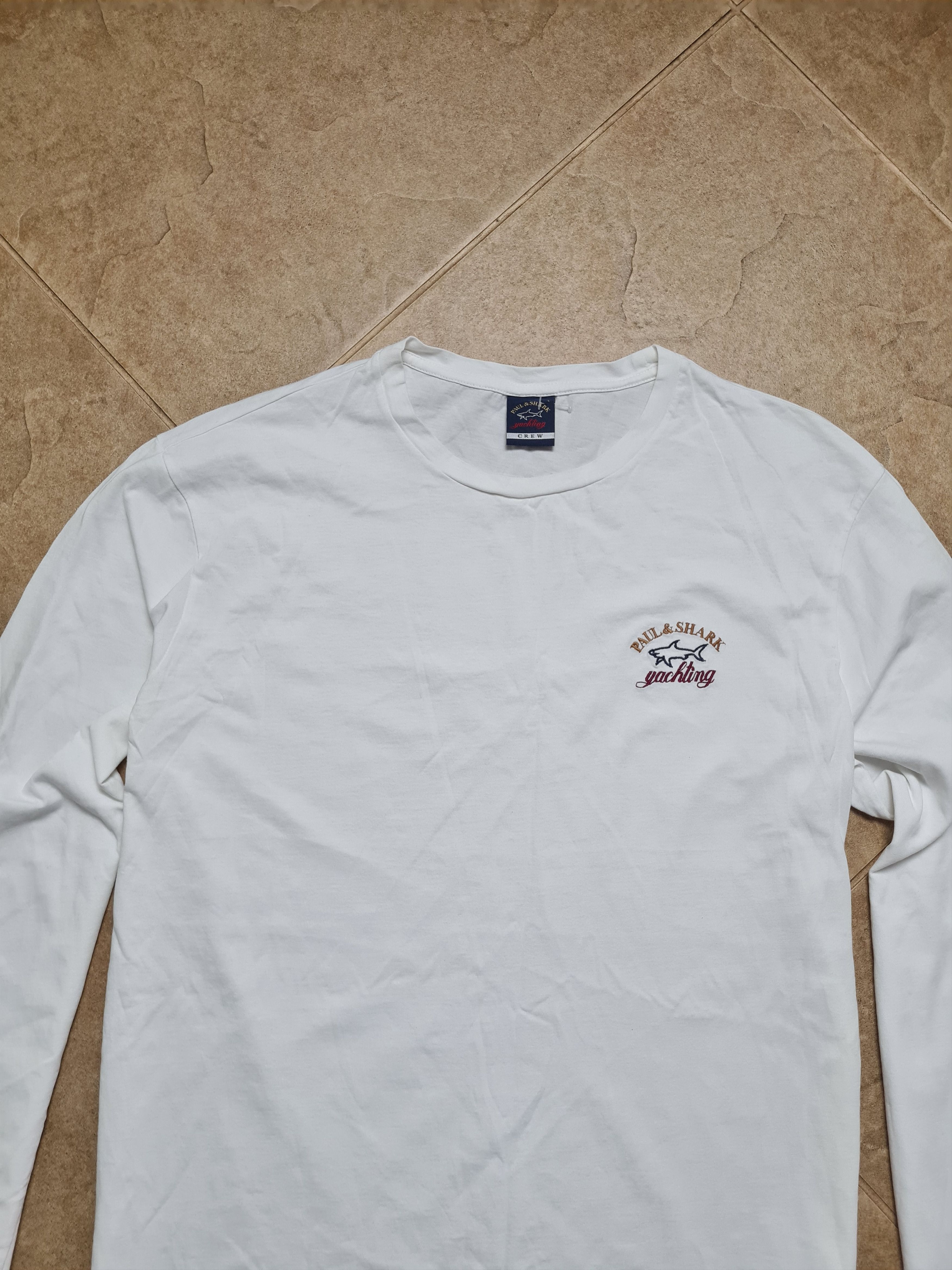 Paul & Shark Authentic Paul & Shark White Long Sleeve Tee Yachting Logo Size US L / EU 52-54 / 3 - 7 Thumbnail