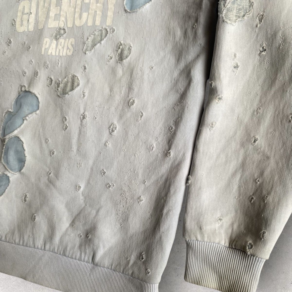 Givenchy Givenchy Blue Distressed Hoodie Size US XS / EU 42 / 0 - 5 Thumbnail