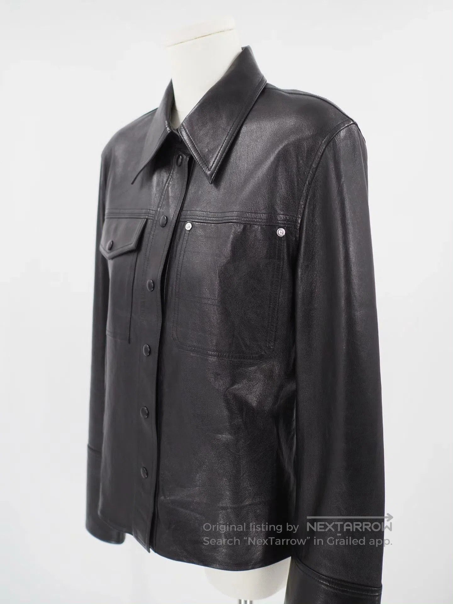 Helmut Lang Helmut Lang FW23 Sheep Leather Shirt Jacket. Size M / US 6-8 / IT 42-44 - 5 Thumbnail