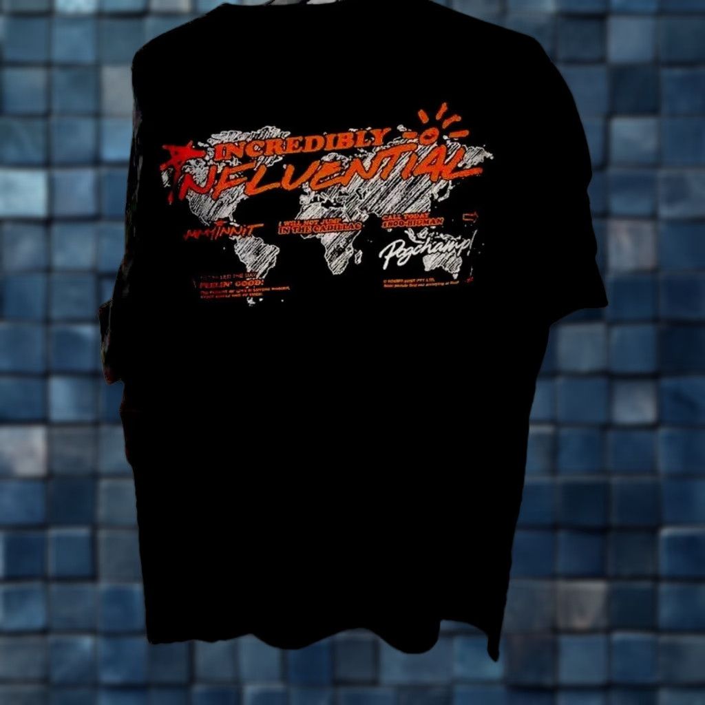 Vintage Revolt Tommy Innit Influential Pogchamp Black Graphic Shirt XL Men’s T-Shirt Size US XL / EU 56 / 4 - 1 Thumbnail