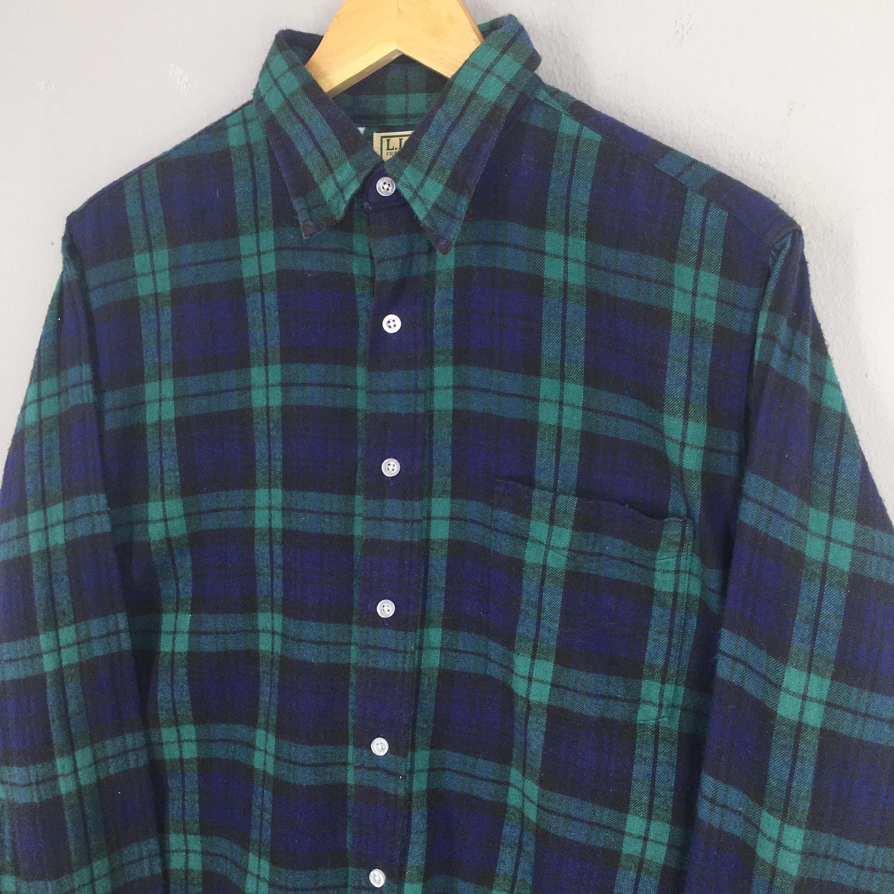 Flannel × L.L. Bean × Vintage Vintage LL Bean Flannel Checkered Shirt Men Medium Size US M / EU 48-50 / 2 - 3 Thumbnail