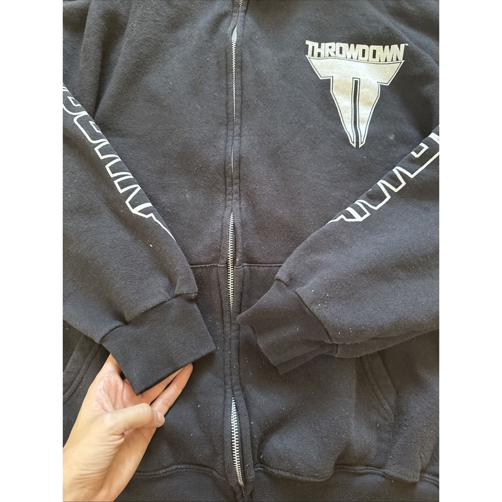 Affliction Y2K Affliction Throwdown MMA UFC Full Zip Black Hoodie Size US L / EU 52-54 / 3 - 7 Thumbnail