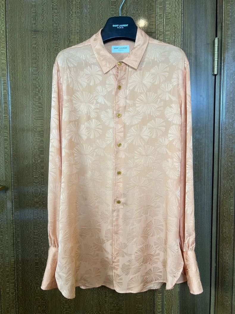 Yves Saint Laurent Saint Laurent size 38 21ss Silk Hibiscus Shirt 2502-Nextar Size US M / EU 48-50 / 2 - 1 Thumbnail