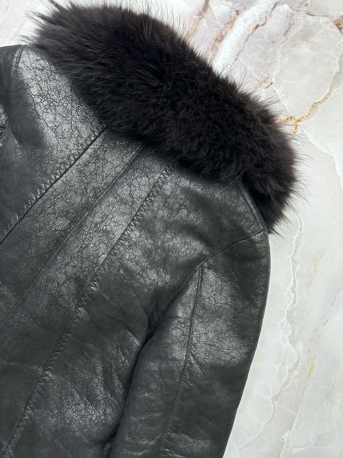 Japanese Brand Vintage Sheepskin Coat (E1) Size L / US 10 / IT 46 - 12 Thumbnail
