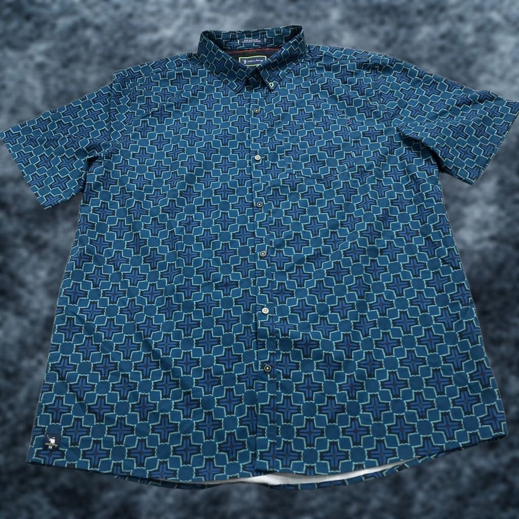 NEXT William Murray Shirt Mens 2XL Blue Next Stop Camp Collar Casual Golf Loud Shirt Size US XXL / EU 58 / 5 - 1 Thumbnail