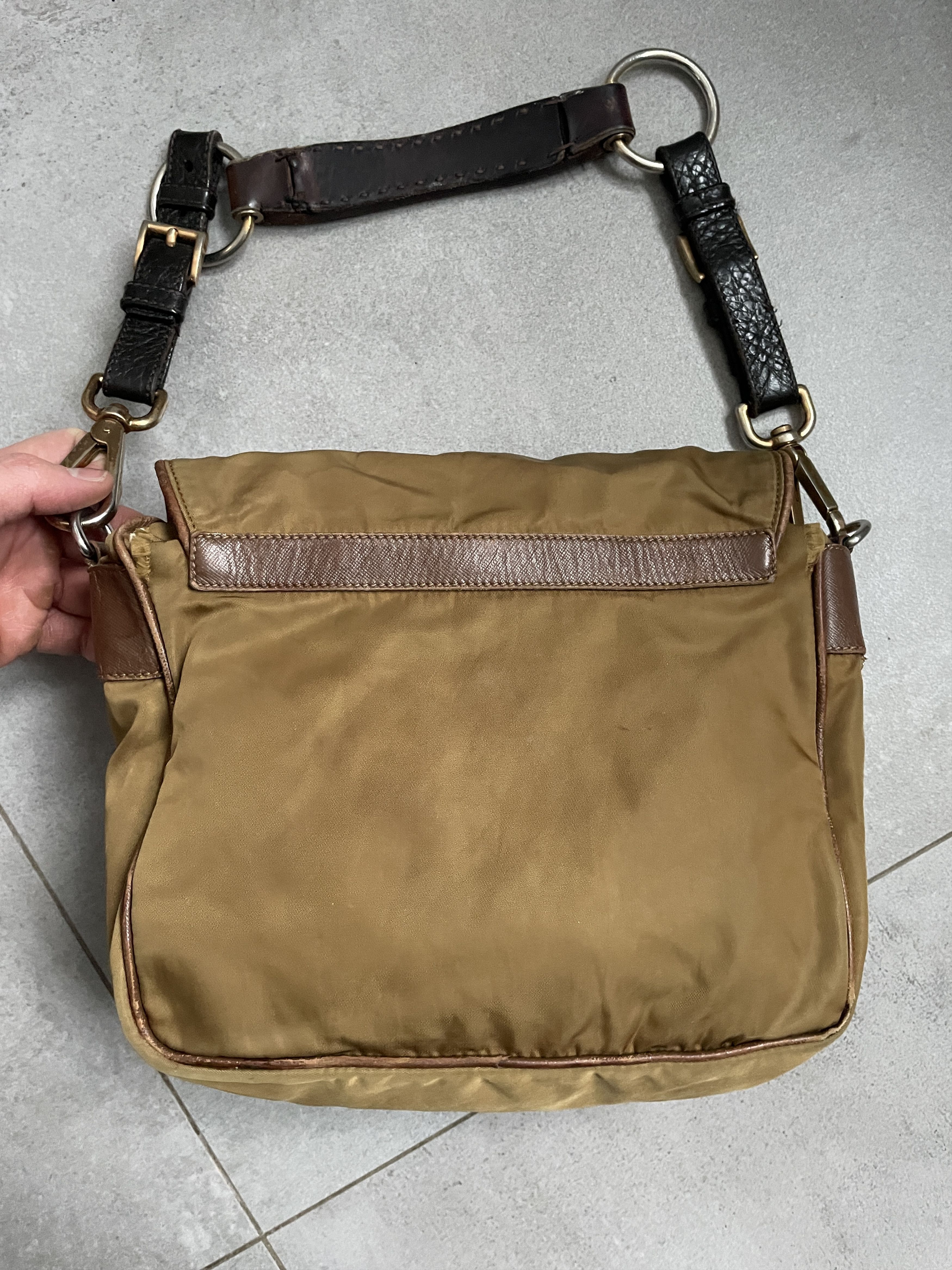 Prada Y2K PRADA BEIGE BROWN NYLON SHOULDER BAG Size ONE SIZE - 3 Thumbnail