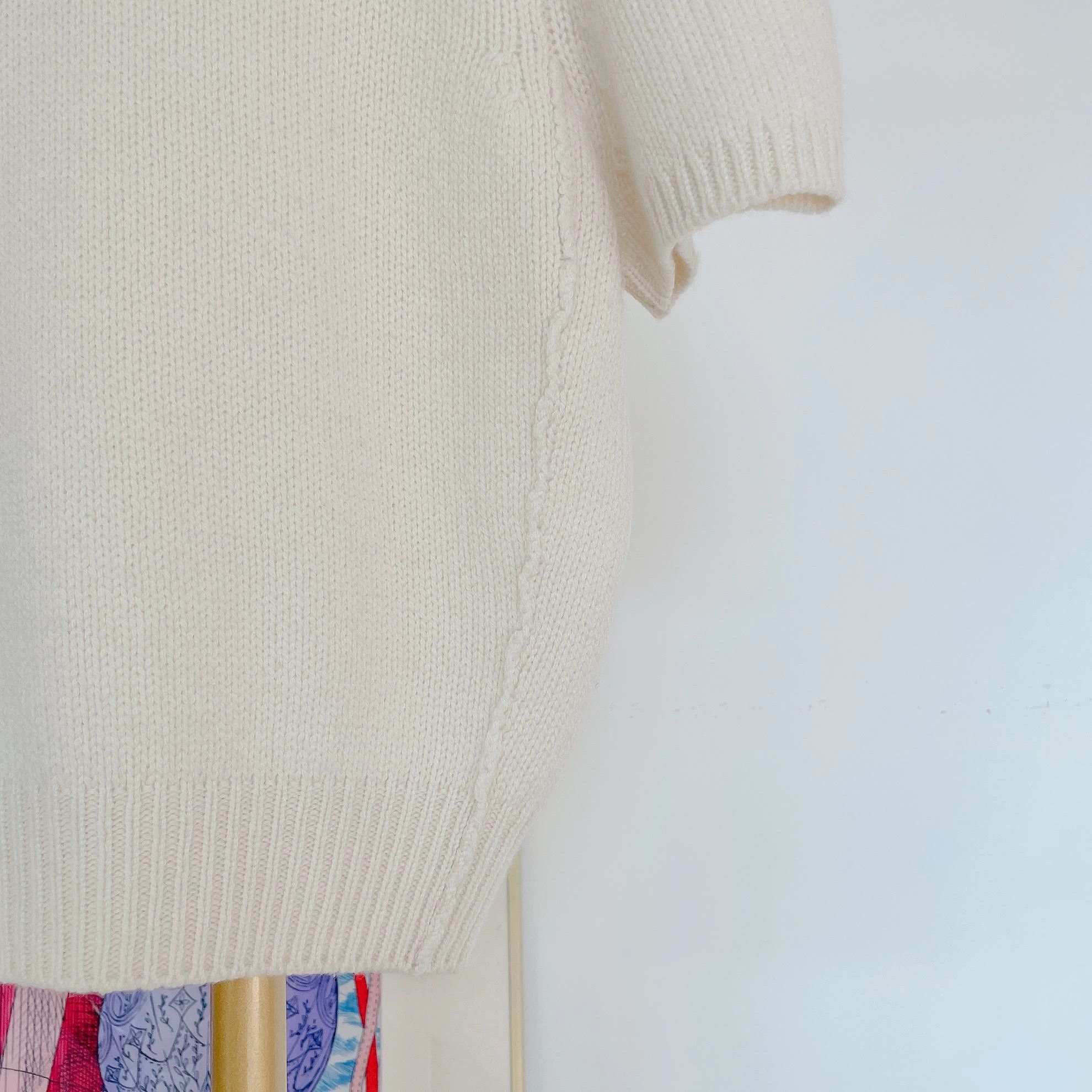 Miu Miu MIU MIU Off-White Knit Top 40 98 New Size S / US 4 / IT 40 - 4 Thumbnail