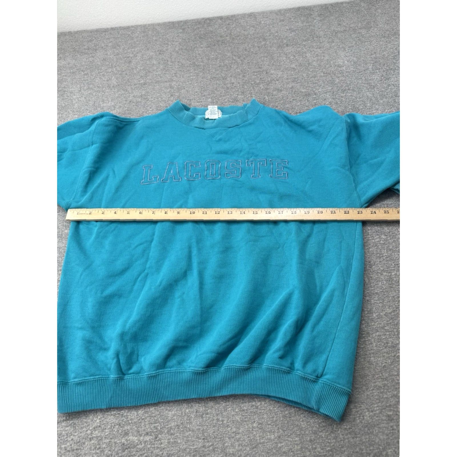 Lacoste Lacoste Sweatshirt Pullover Crocodile Logo Big Spell Out Teal Green Large Mens L Size US L / EU 52-54 / 3 - 6 Thumbnail