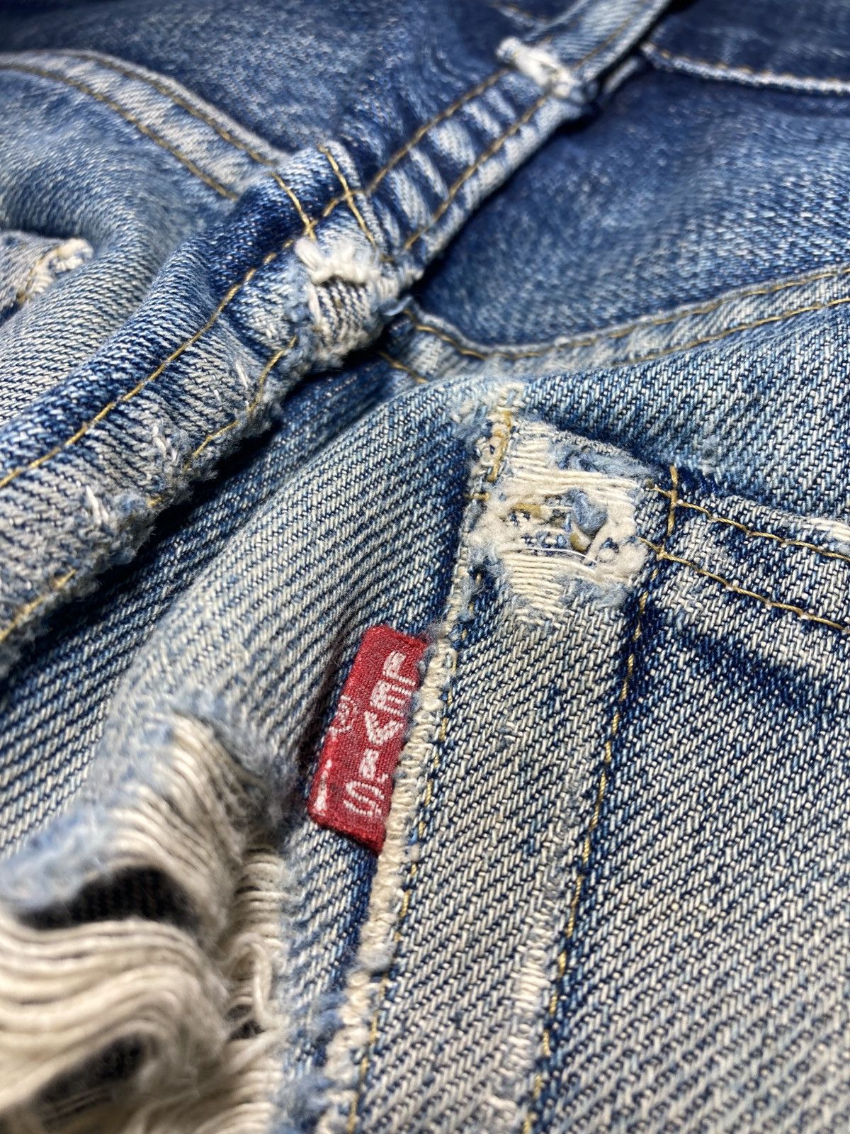 Levi's 1998 Levi's Big E 503B Distressed W30 L31 90s Vintage Faded Size US 30 / EU 46 - 10 Thumbnail