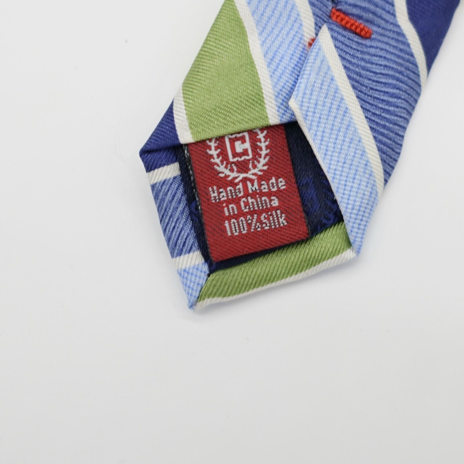 Chaps Chaps Blue Green Striped Boys Woven Silk Tie Size ONE SIZE - 5 Thumbnail