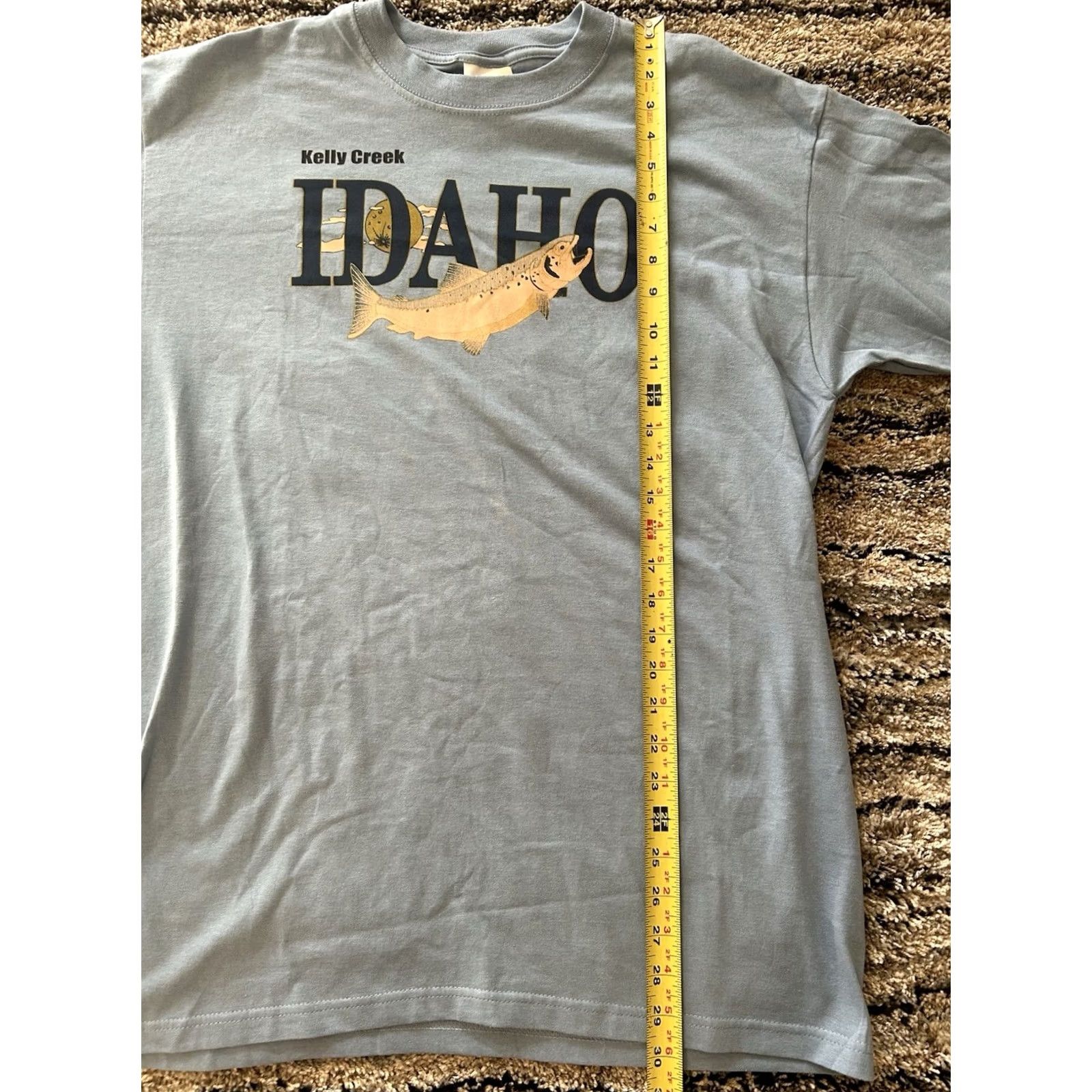 Anvil Anvil Shirt Men’s Kelly Creek Idaho Fly Fishing Blue L Regular Fish Theme Size US L / EU 52-54 / 3 - 5 Thumbnail