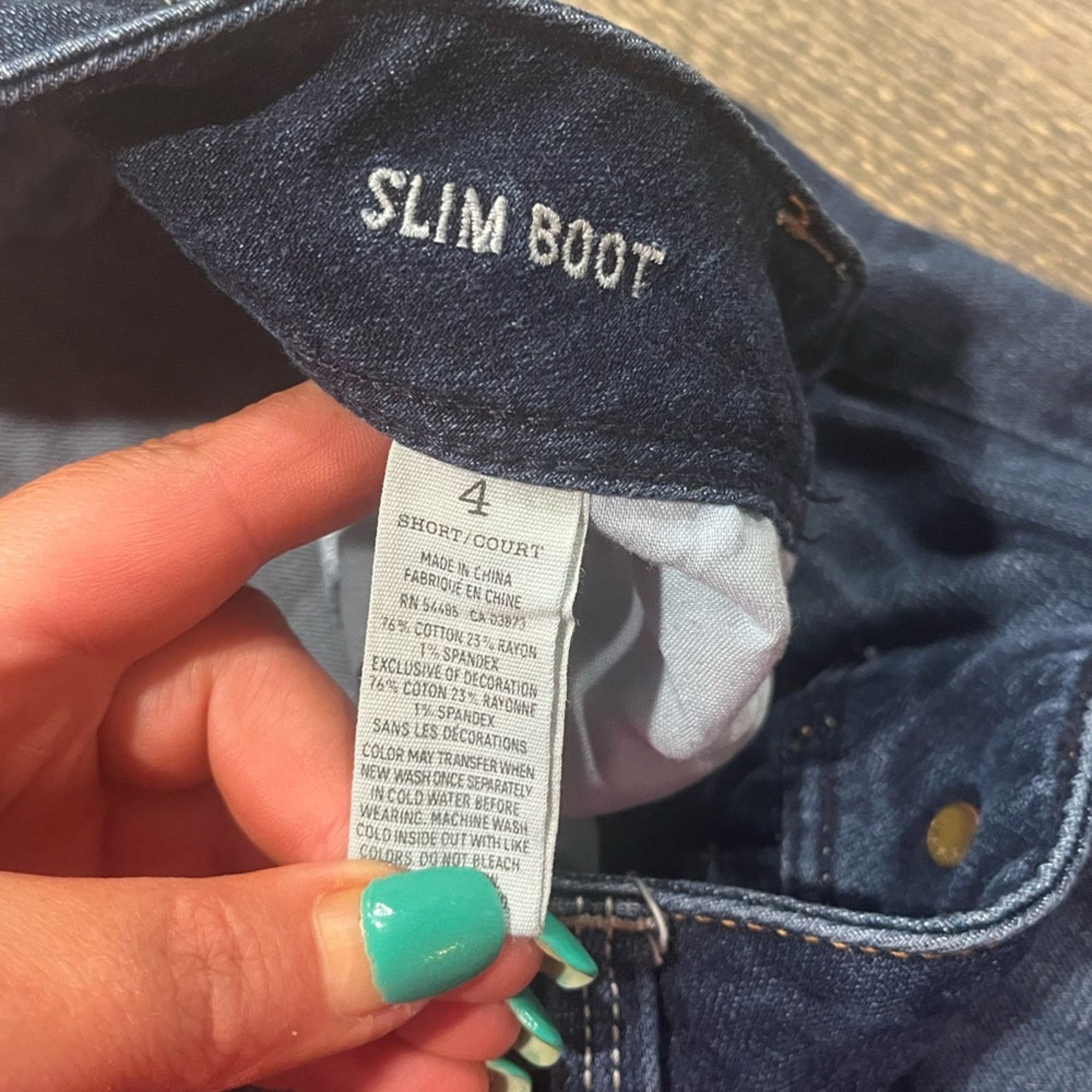 American Eagle Outfitters American Eagle Slim Boot Cut Jeans Whisker Denim Stretch Size 27" / US 4 / IT 40 - 8 Thumbnail