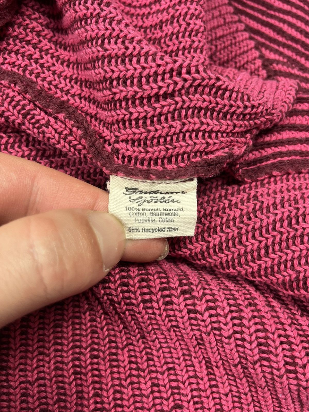 Japanese Brand Gudrun Sjödén Avant Garde Cardigan Sweater Pink Ribbed Size XL / US 12-14 / IT 48-50 - 5 Thumbnail