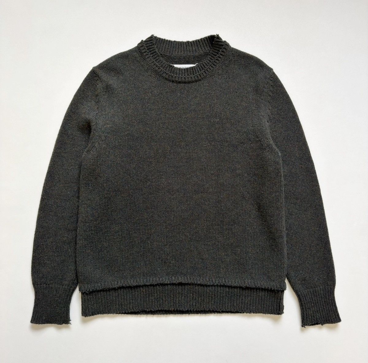 Maison Margiela A/W 21 Distressed Hems Wool Sweater Size US M / EU 48-50 / 2 - 1 Thumbnail