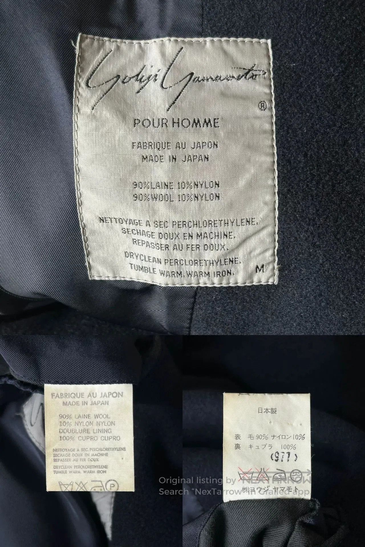 Yohji Yamamoto yohji yamamoto wool suit with number 9. Size US M / EU 48-50 / 2 - 9 Thumbnail