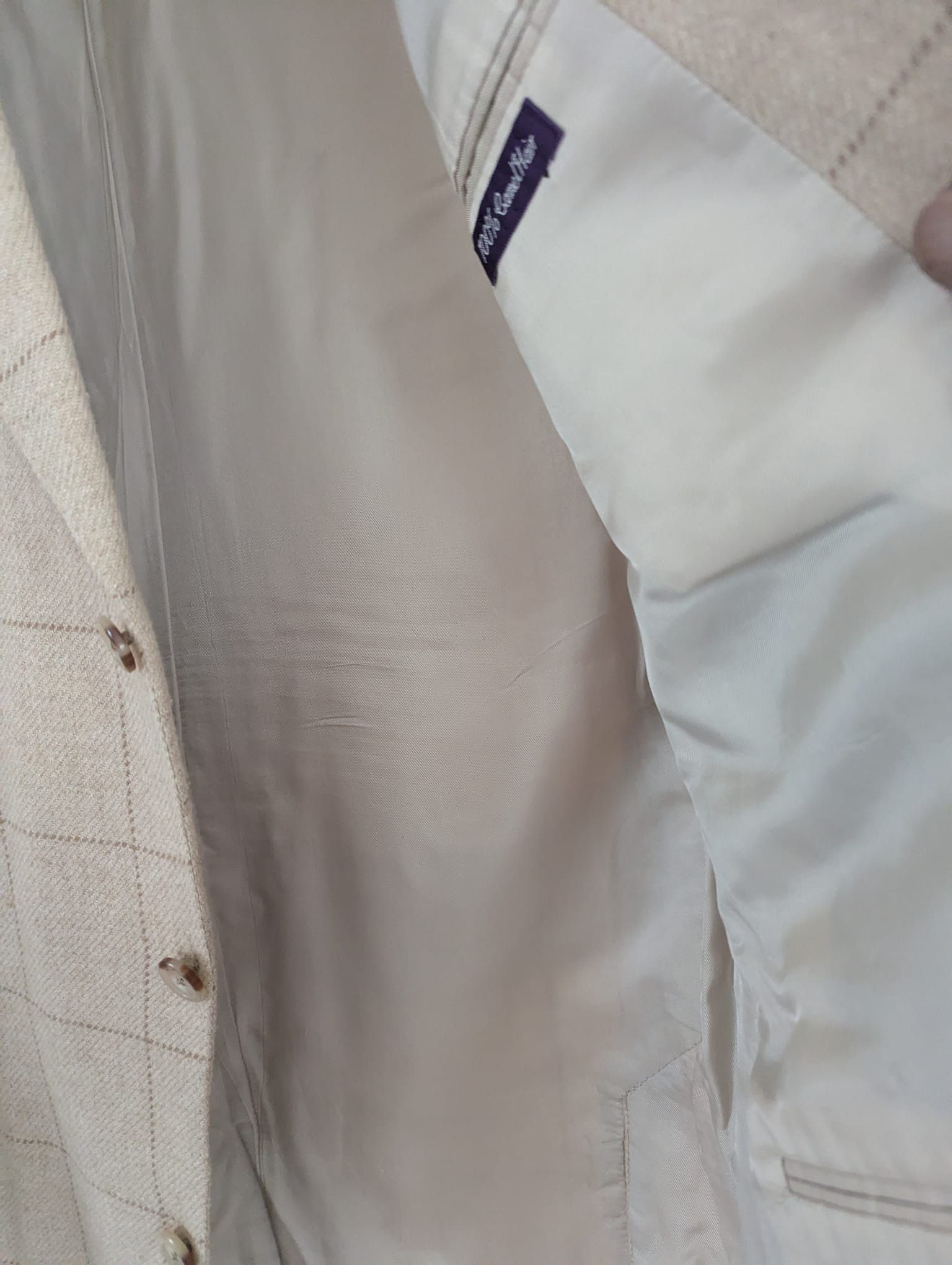 Ralph Lauren Purple Label Vintage 100% Camel Hair Blazer Size 42L - 7 Thumbnail