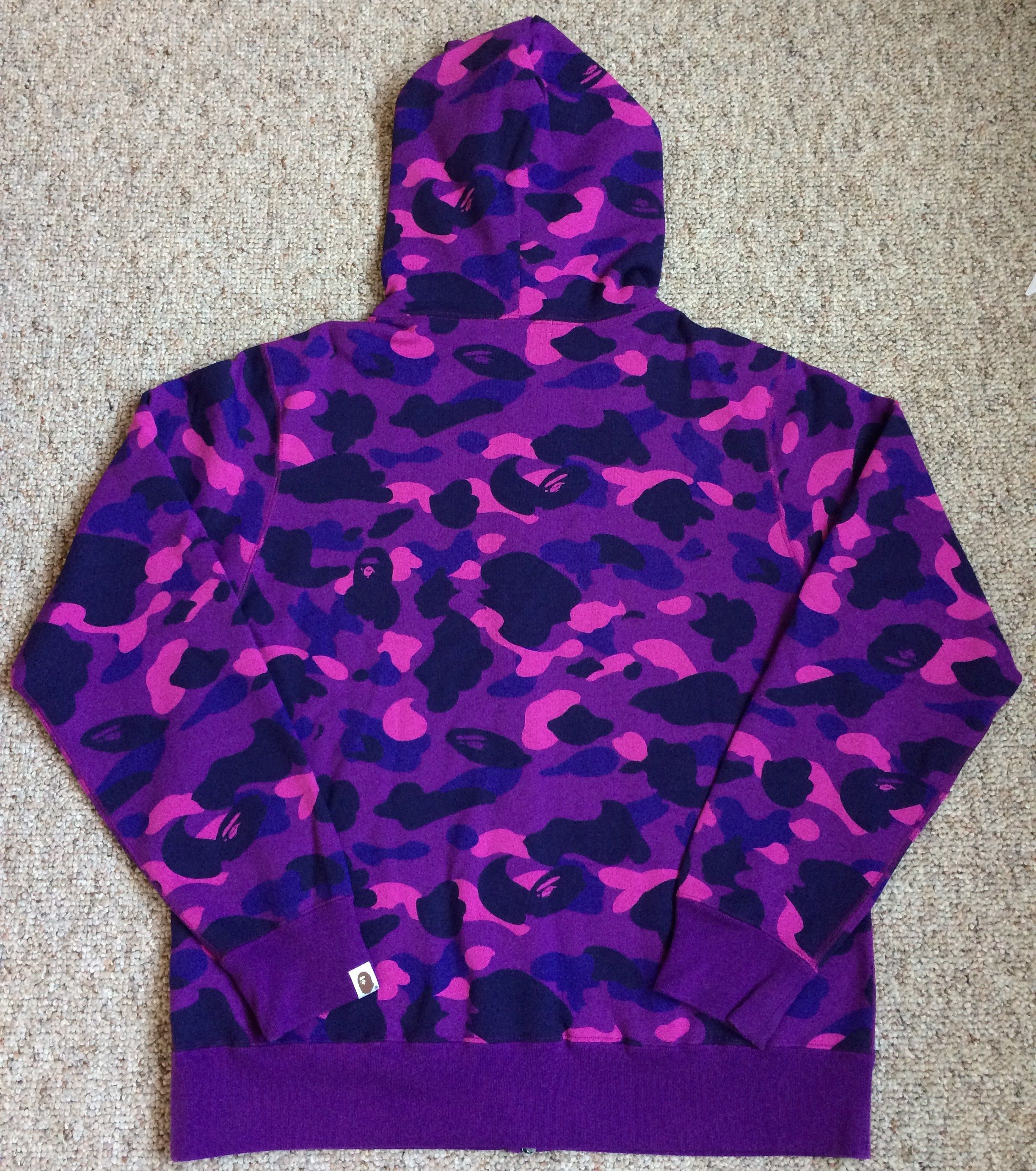 Bape OG Bathing Ape Purple Camo Full Zip Hoodie Size US L / EU 52-54 / 3 - 6 Thumbnail