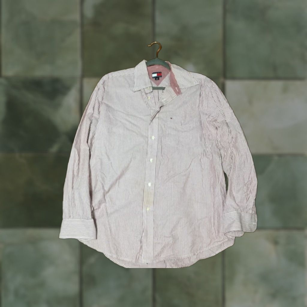 Tommy Hilfiger Tommy Hilfiger Shirt Men’s Medium Tan Plaid Button-Down Long Sleeve Casual 100% Cotton M Mens Size US M / EU 48-50 / 2 - 1 Thumbnail