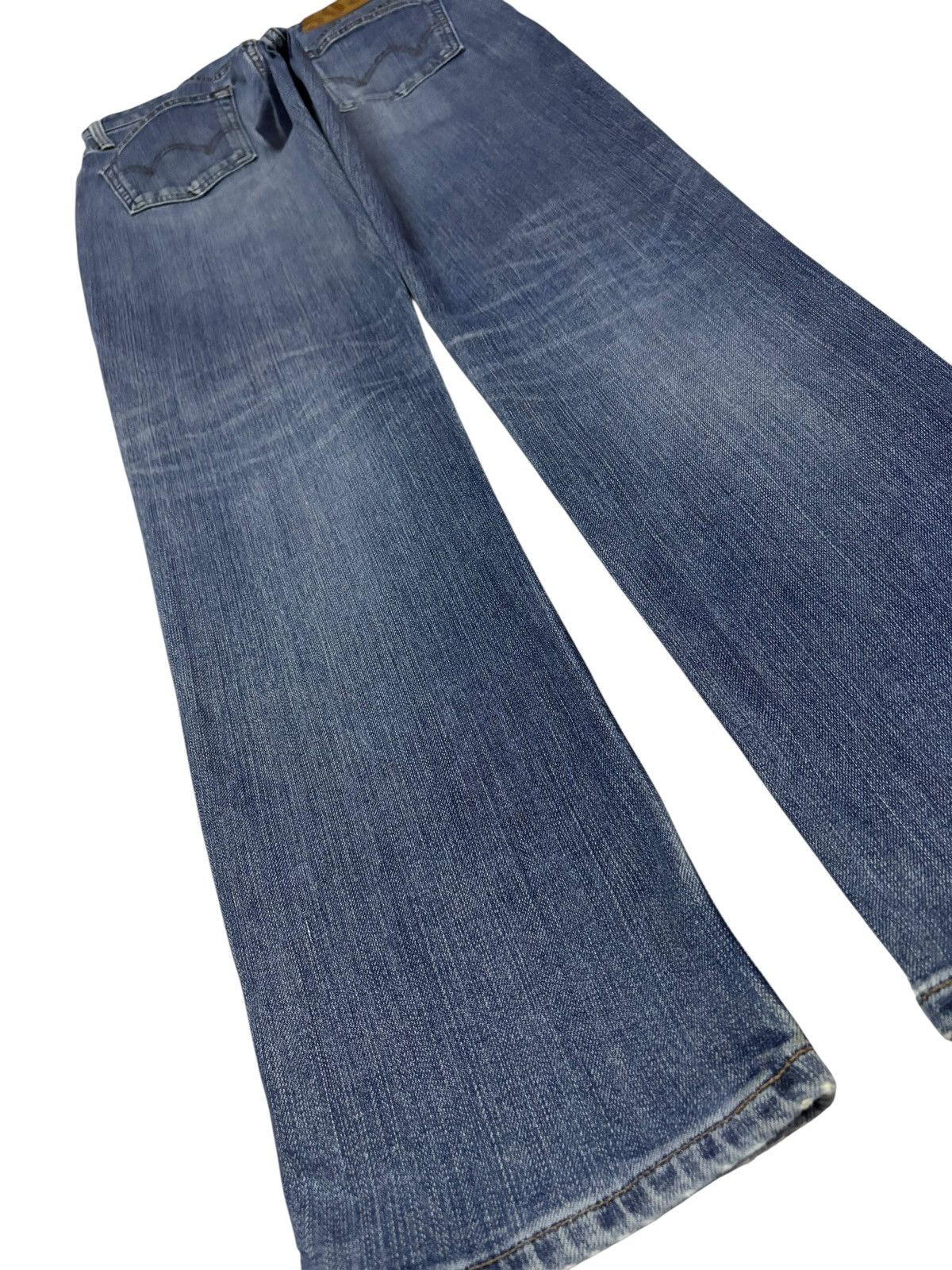 Edwin Vtg Edwin Japan 503 Blue Washed Distressed Jeans Size US 28 / EU 44 - 6 Thumbnail