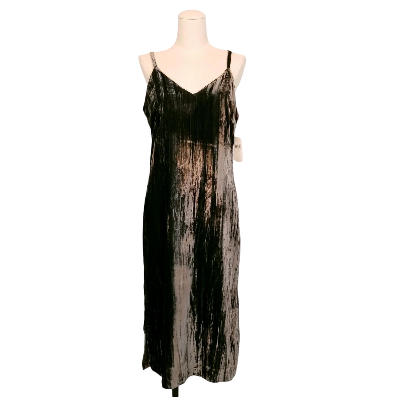 Splendid NWT Splendid Crushed Velvet Sleeveless Midi Dress Black Sz M Size M / US 6-8 / IT 42-44 - 1 Thumbnail