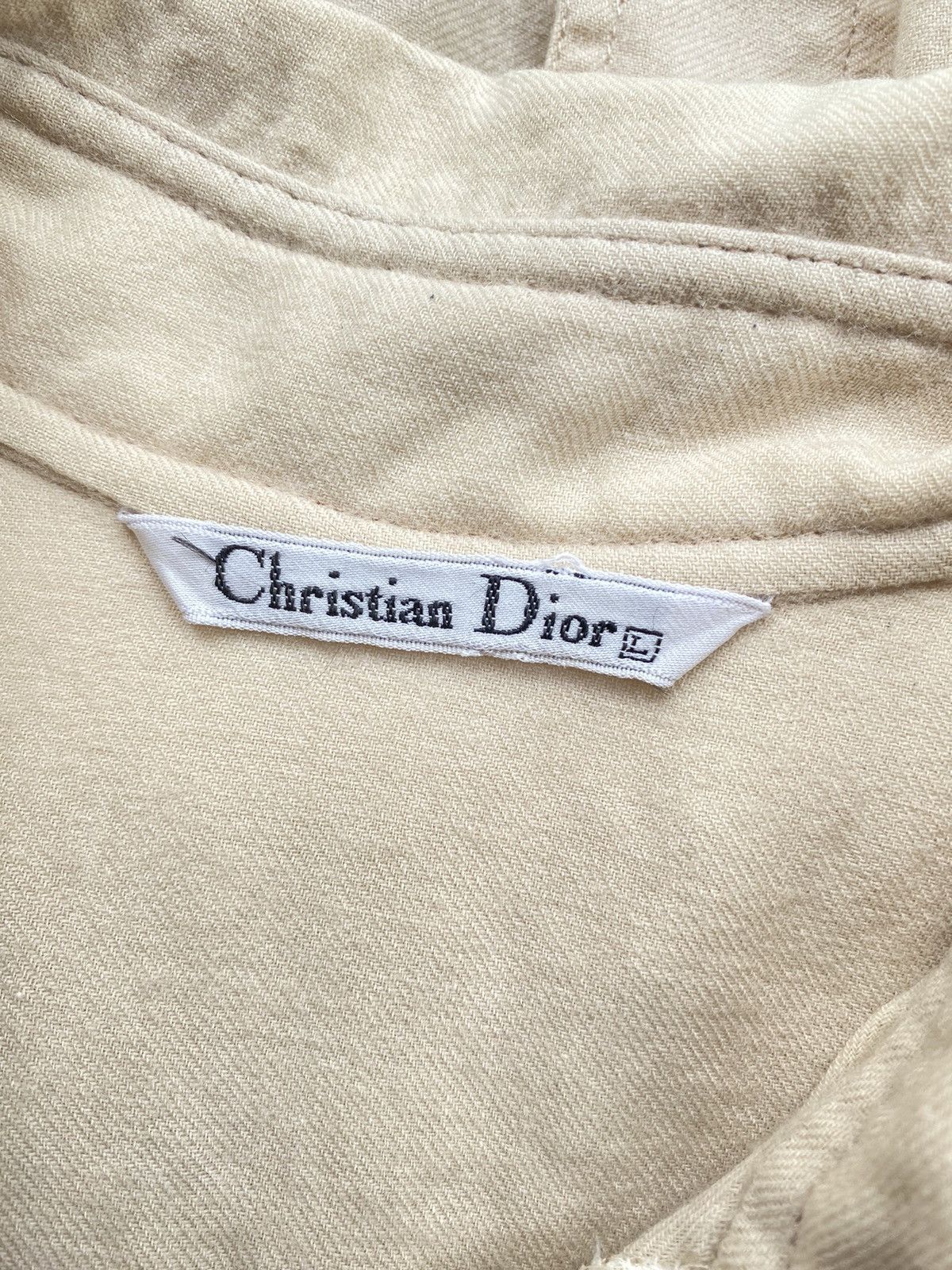 Dior Christian Dior vintage beige shirt Size L / US 10 / IT 46 - 11 Thumbnail