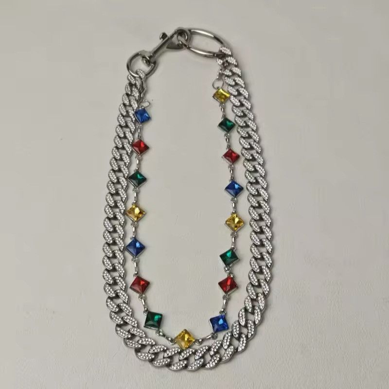 Vintage Exaggerated Cuban Chain Metal Wallet Chain Size ONE SIZE - 3 Thumbnail
