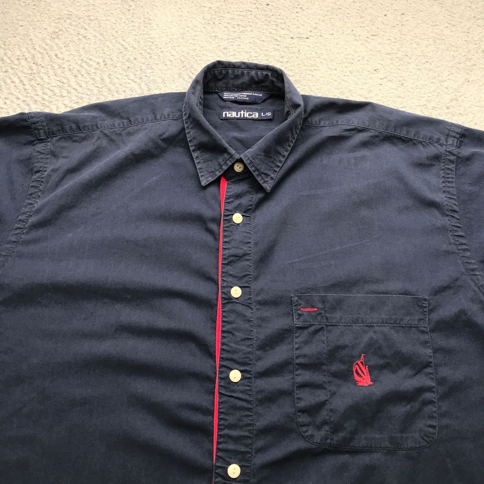 Nautica Vintage Nautica Wind Surfing Button Up Shirt Men Large Navy Size US L / EU 52-54 / 3 - 9 Thumbnail