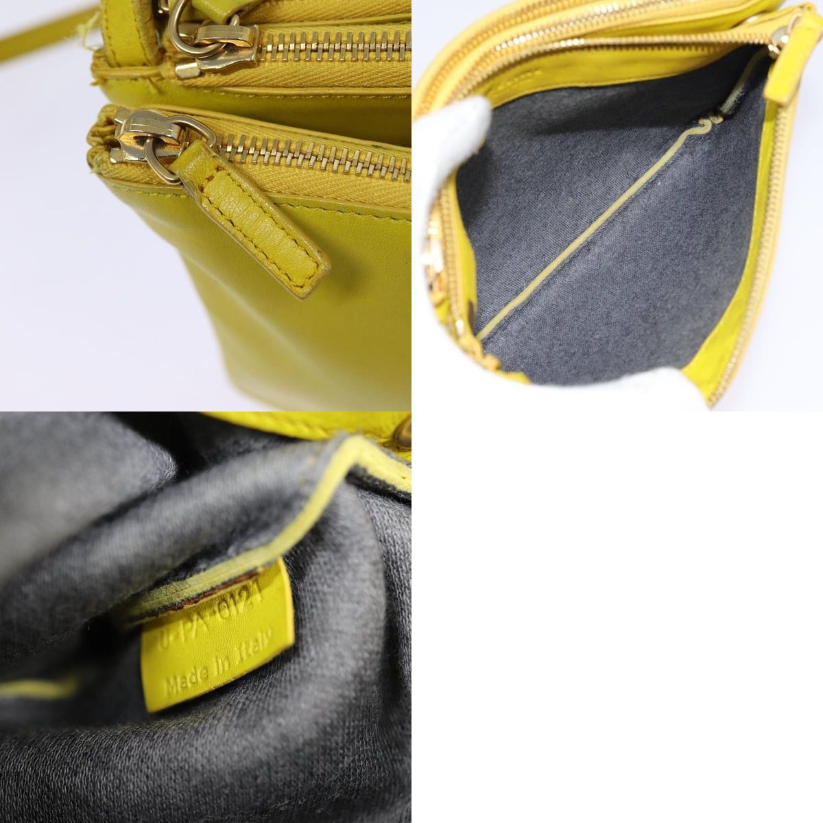 Celine CELINE Trio Large Shoulder Bag Leather Yellow Gold Size ONE SIZE - 13 Thumbnail