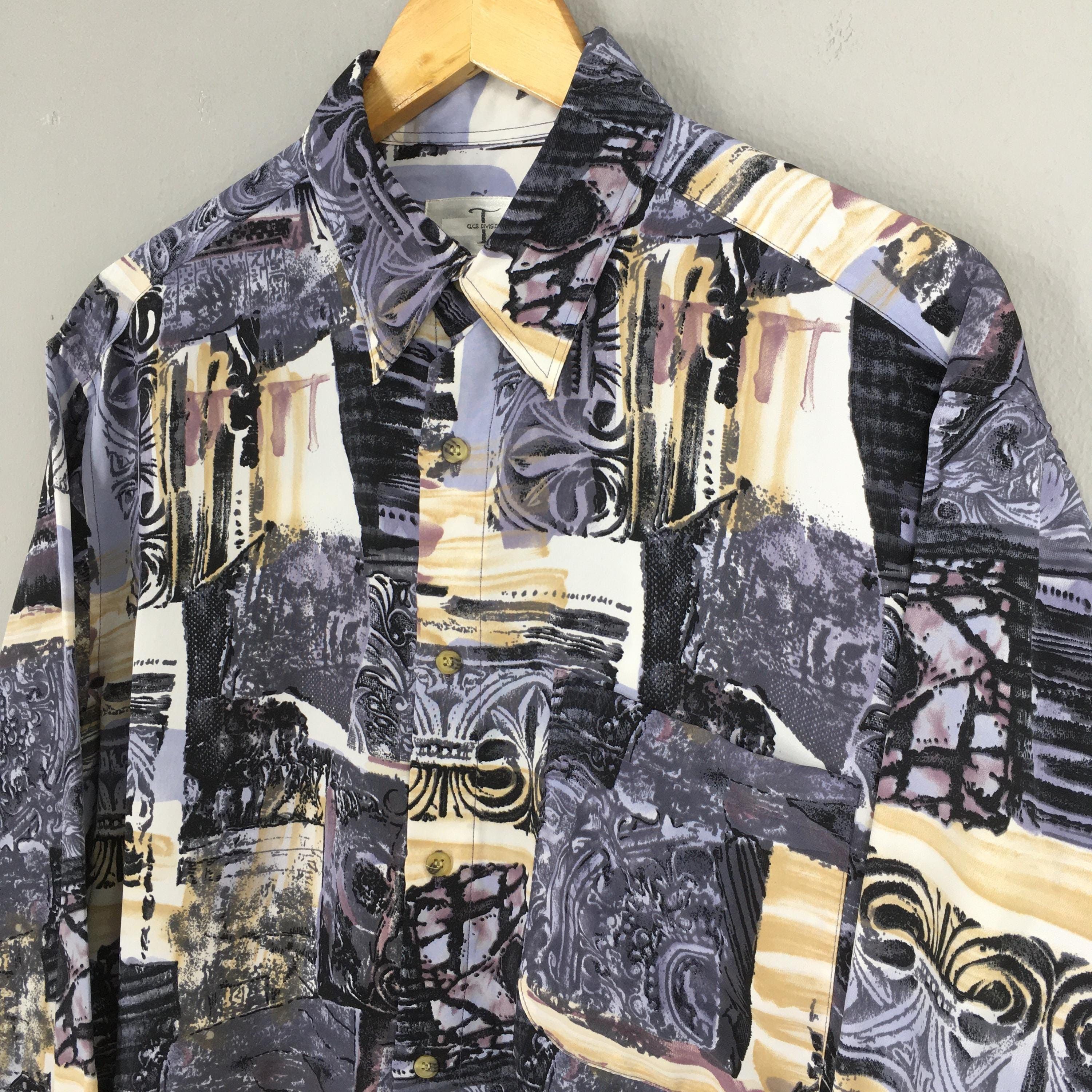 Other Vintage 90's Baroque Abstract Casual Shirt Medium Size US M / EU 48-50 / 2 - 3 Thumbnail