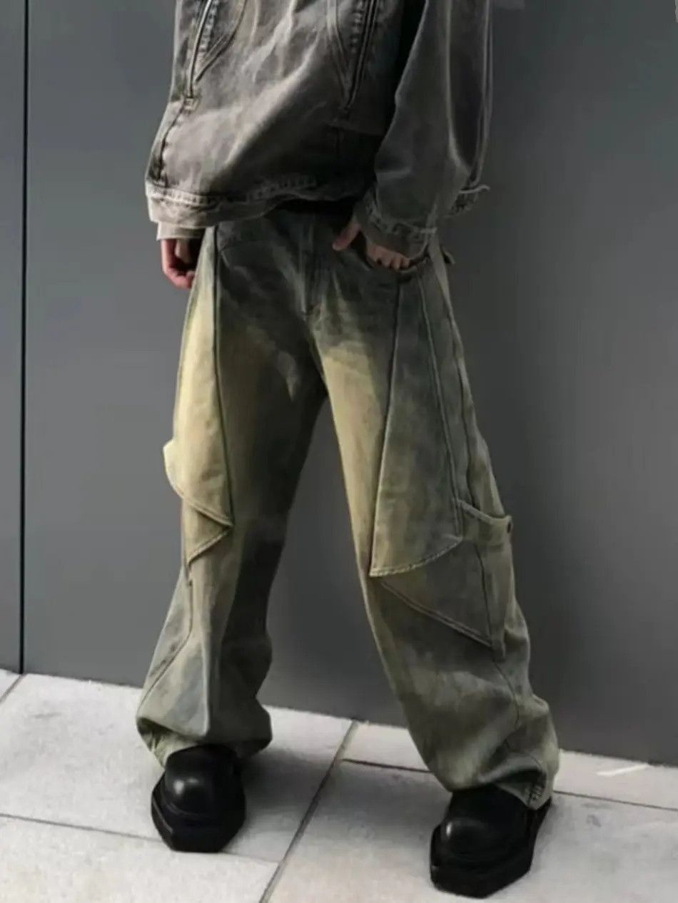 Japanese Brand Retro loose fitting wide leg micro flared jeans Size US 32 / EU 48 - 4 Thumbnail