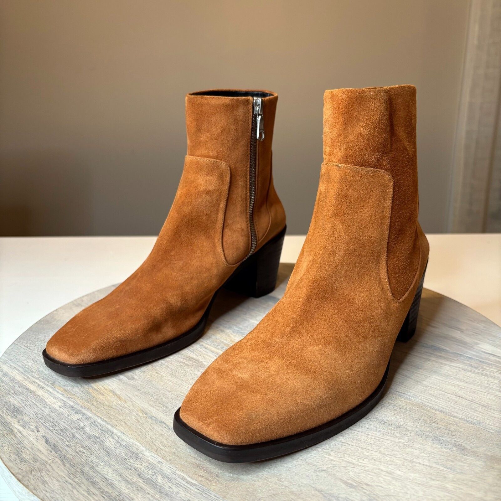 Rag & Bone Rag & Bone Women's Axel Mid Boots Brown Leather Suede Sz 8.5 Size US 8.5 / IT 38.5 - 2 Thumbnail