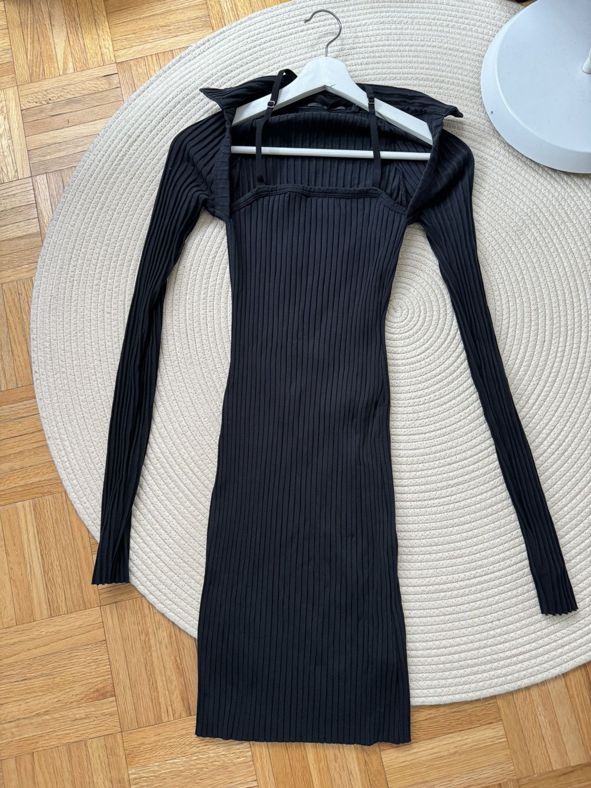 Helmut Lang Helmut Lang Black Luxe Pima Rib Dress size M Size M / US 6-8 / IT 42-44 - 4 Thumbnail