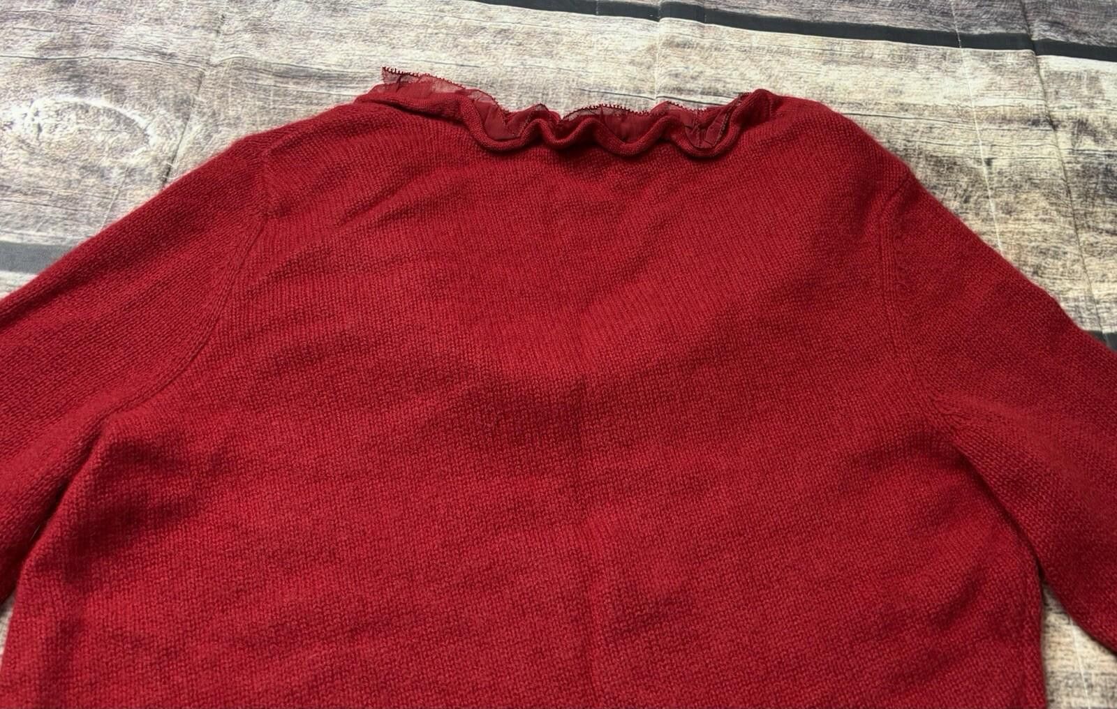 Other Anne Klein Cashmere Sweater Women's Lace Sequin Rose Details Size M / US 6-8 / IT 42-44 - 7 Thumbnail