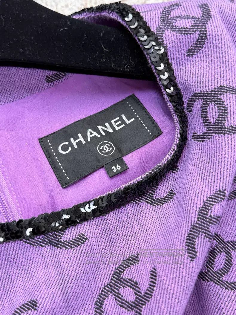Chanel Chanel Denim ruffled edge full-print logo double C sequin Size XS / US 0-2 / IT 36-38 - 7 Thumbnail