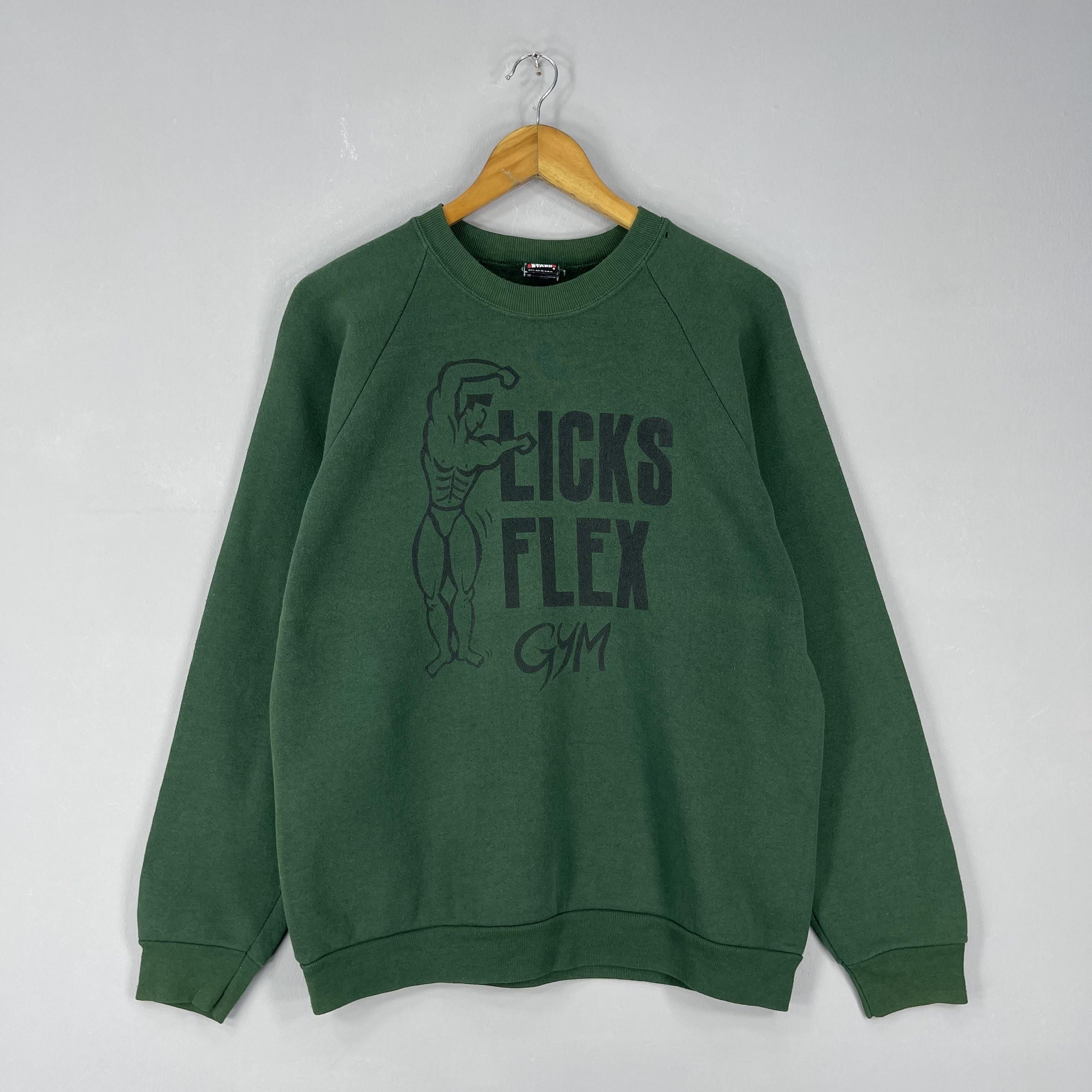Vintage Vintage 90's FLICK FLEX GYM Printed Distressed Sweatshirt Size US M / EU 48-50 / 2 - 3 Thumbnail