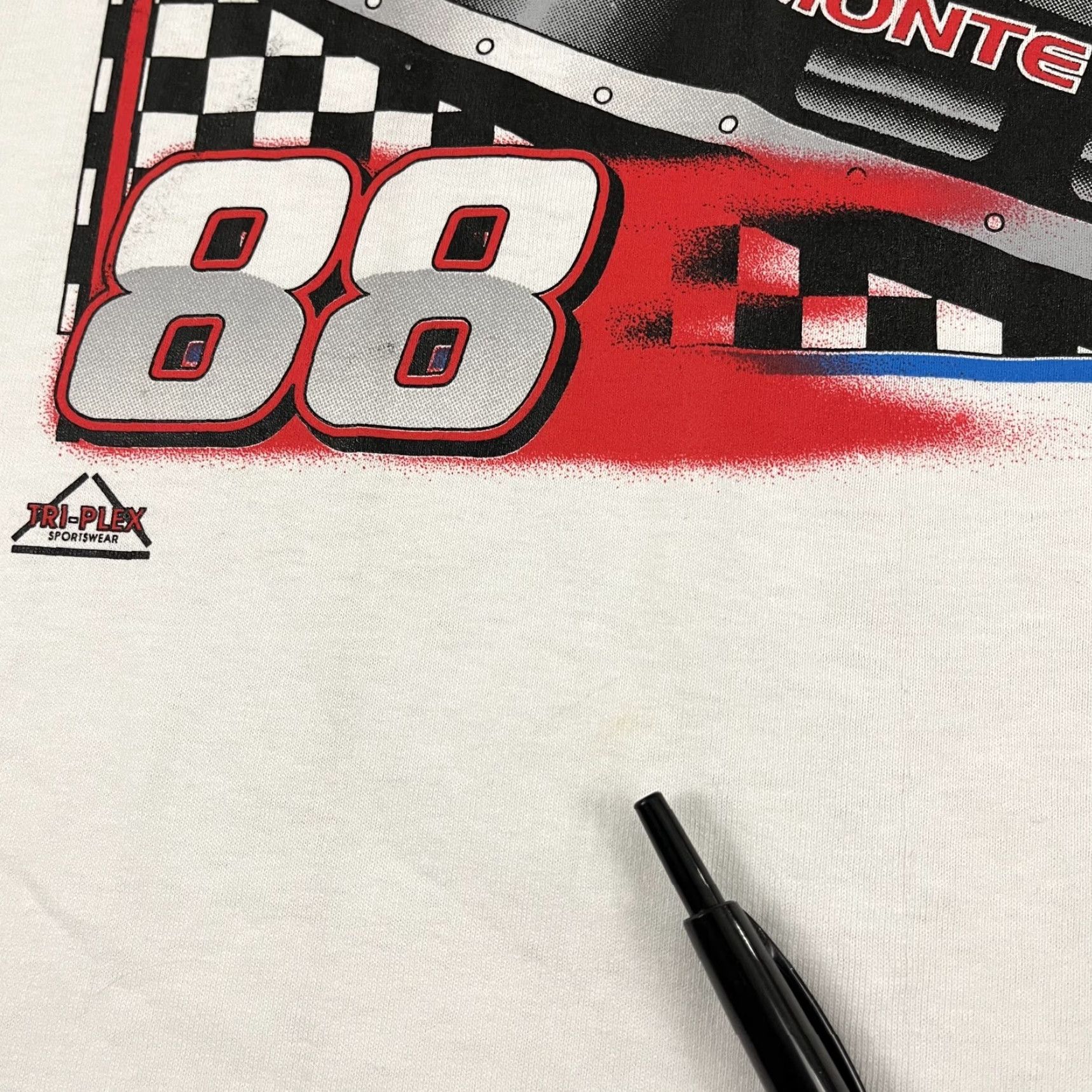 Hanes VINTAGE Kevin Schwantz Shirt Adult Mens XL White Graphic Nascar Tee Recruiting Size US XL / EU 56 / 4 - 7 Thumbnail