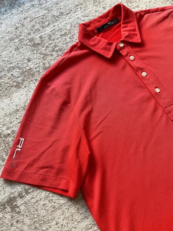 Polo Ralph Lauren RLX Polo Ralph Lauren Golf Sz L Red Rare Polo Shirt Size US L / EU 52-54 / 3 - 2 Thumbnail