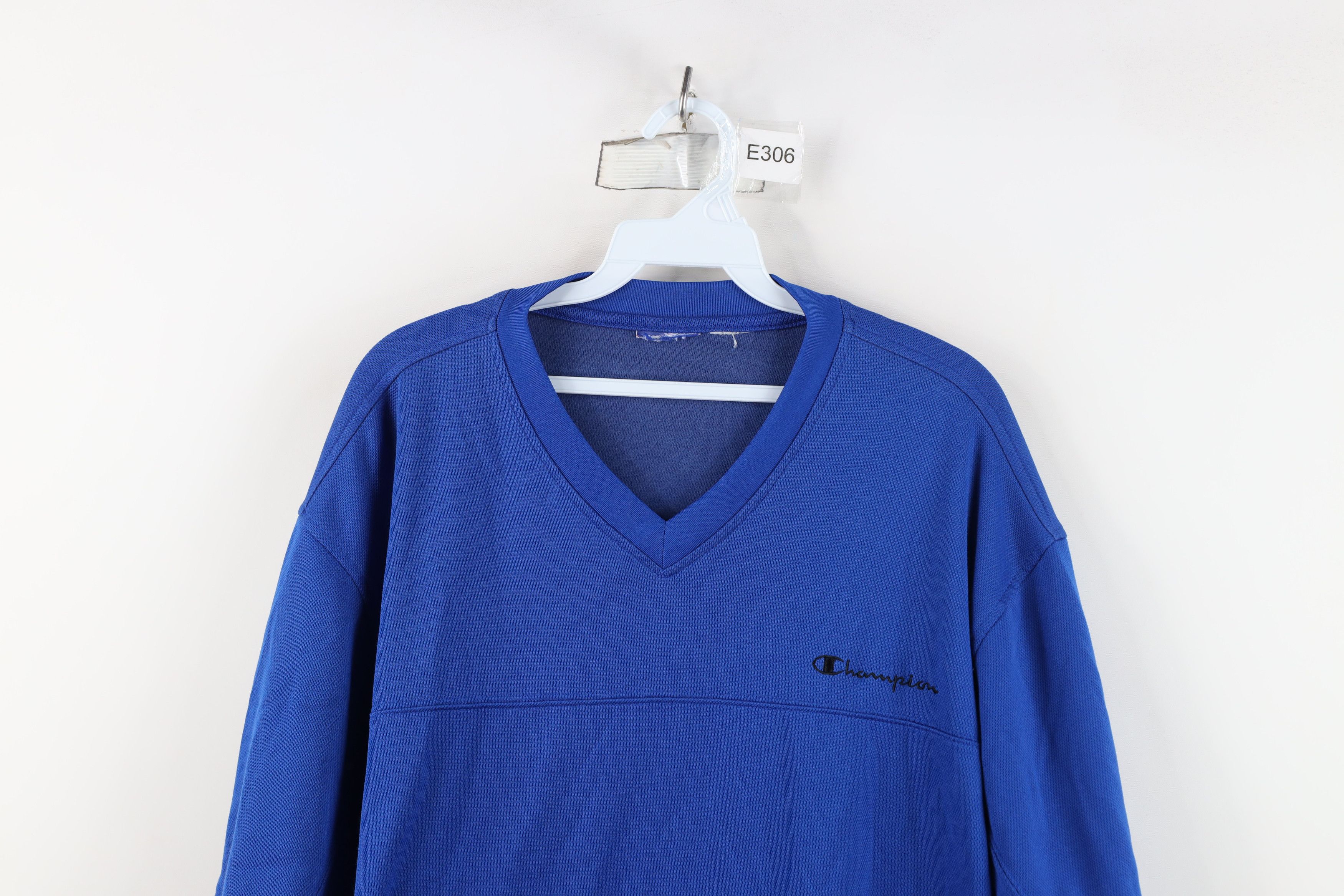 Champion Vintage 90s Champion Knit Short Sleeve Jersey T-Shirt Blue Size US XL / EU 56 / 4 - 2 Thumbnail