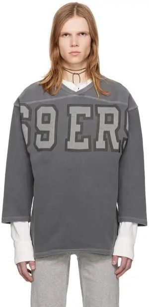 ERL ERL - Grey Football Jersey Size US XL / EU 56 / 4 - 7 Thumbnail