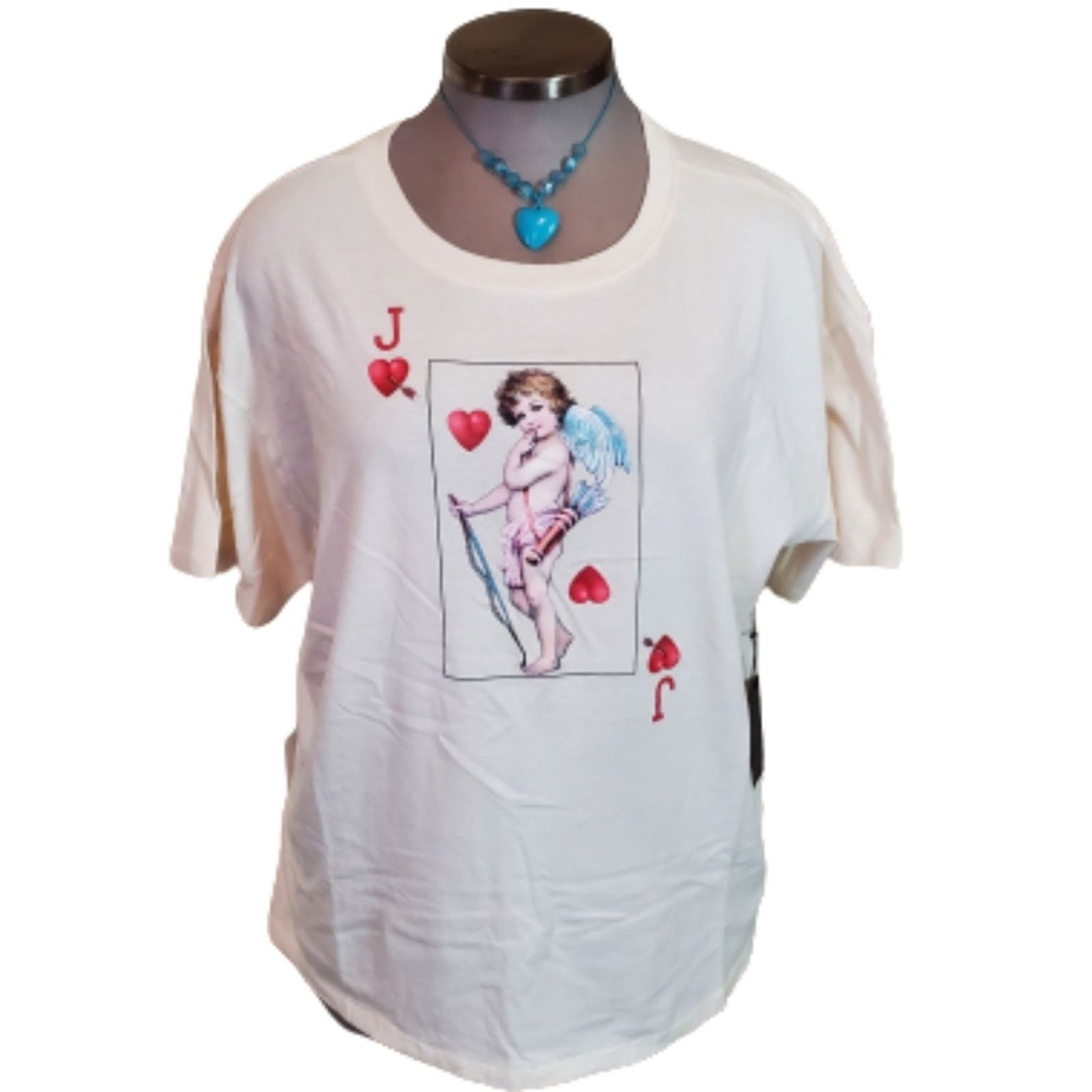 Forever 21 CUPID ♡ DON'T PLAY WITH MY HEART ♡ VALENTINE TEE ♡ 3x ♡ NWT Size 3XL / US 20-22 - 2 Thumbnail
