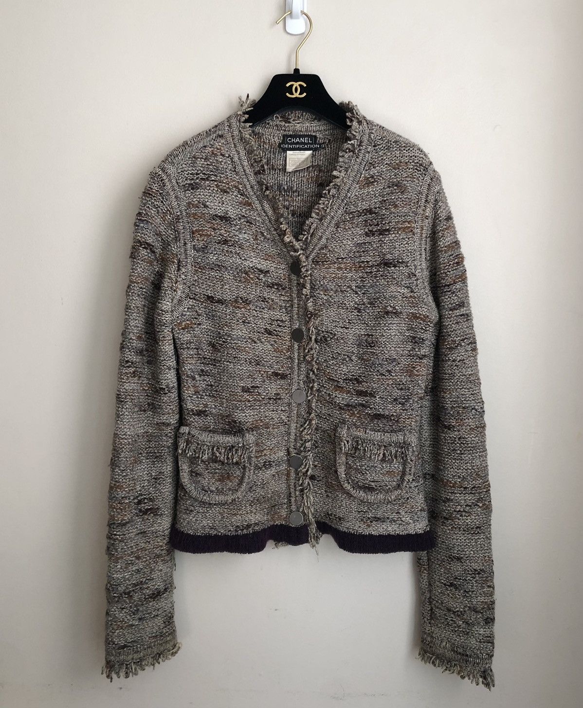 Chanel Chanel AW1999 Runway Grey/Purple Fringed Knit Jacket Size XS / US 0-2 / IT 36-38 - 25 Thumbnail