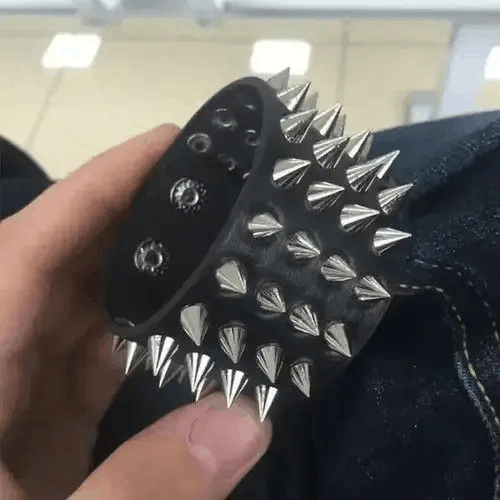 Jewelry Spike Strap Bracelet Gothic Demon Soul Horror Jewelry Size ONE SIZE - 1 Thumbnail