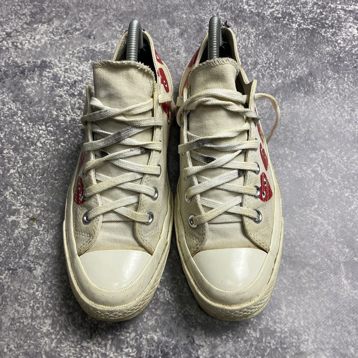 Comme des Garcons PLAY Rare Play Comme Des Garçons Monogramm logo sneakers Size US 7 / EU 40 - 3 Thumbnail
