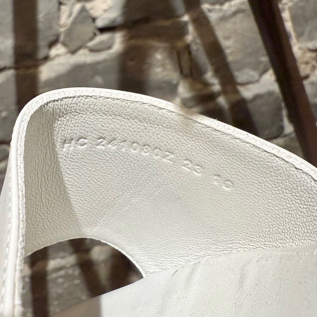 Hermes Hermès Illusion 35 Blanc de Paris Wedge Leather Sandals Size US 8 / IT 38 - 11 Thumbnail