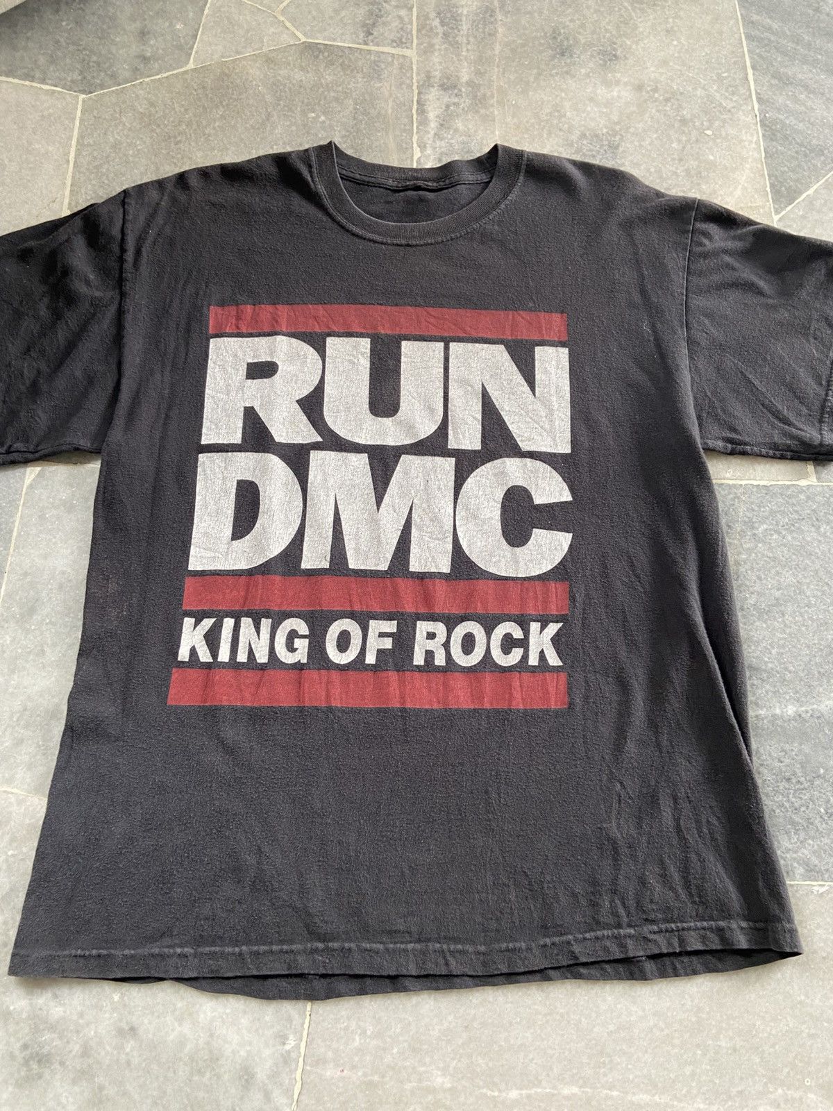 RUN DMC × Rap Tees × Vintage Vintage RUN DMC King Of Rock T-Shirt Size US L / EU 52-54 / 3 - 1 Thumbnail
