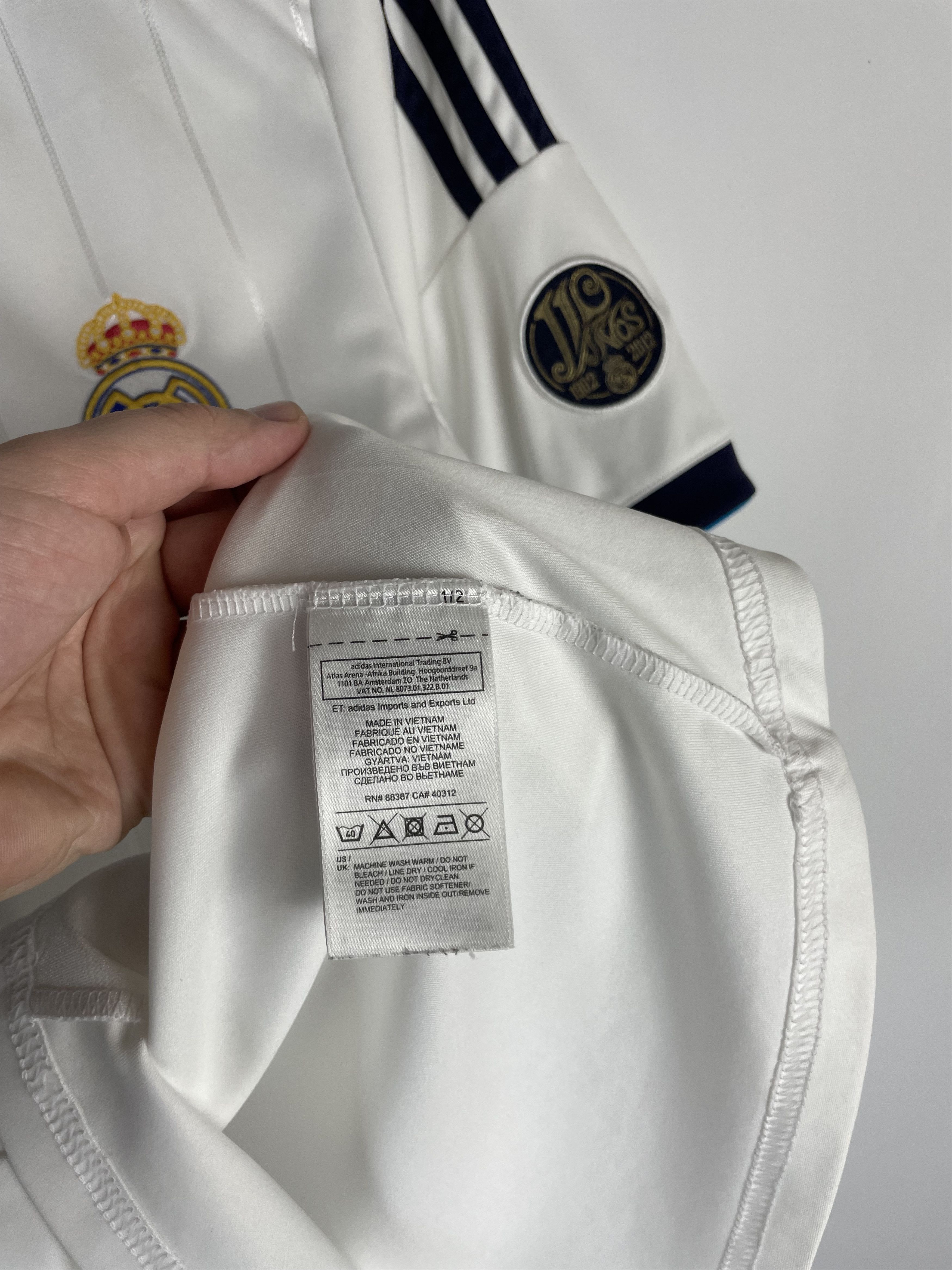 Adidas × Vintage Men's Adidas Real Madrid 2012-13 Home Soccer Jersey Size US S / EU 44-46 / 1 - 10 Thumbnail