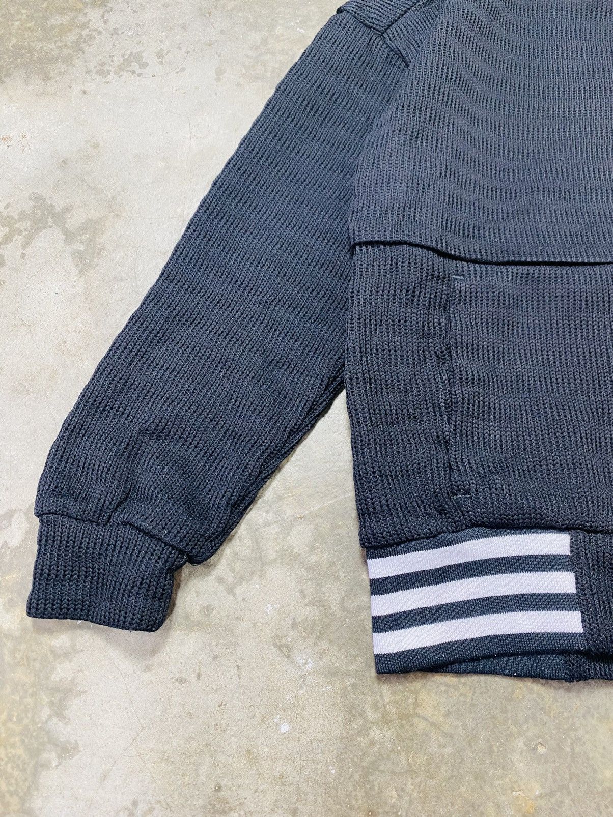 Adidas Rare Adidas Knitted Hoodie Jacket Size US M / EU 48-50 / 2 - 6 Thumbnail